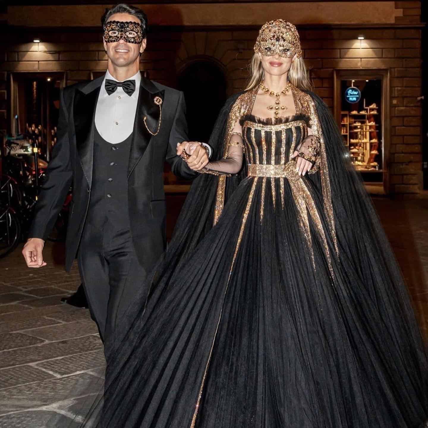 عروس تختار فستان زفاف اسود دولتشي اند غابانا